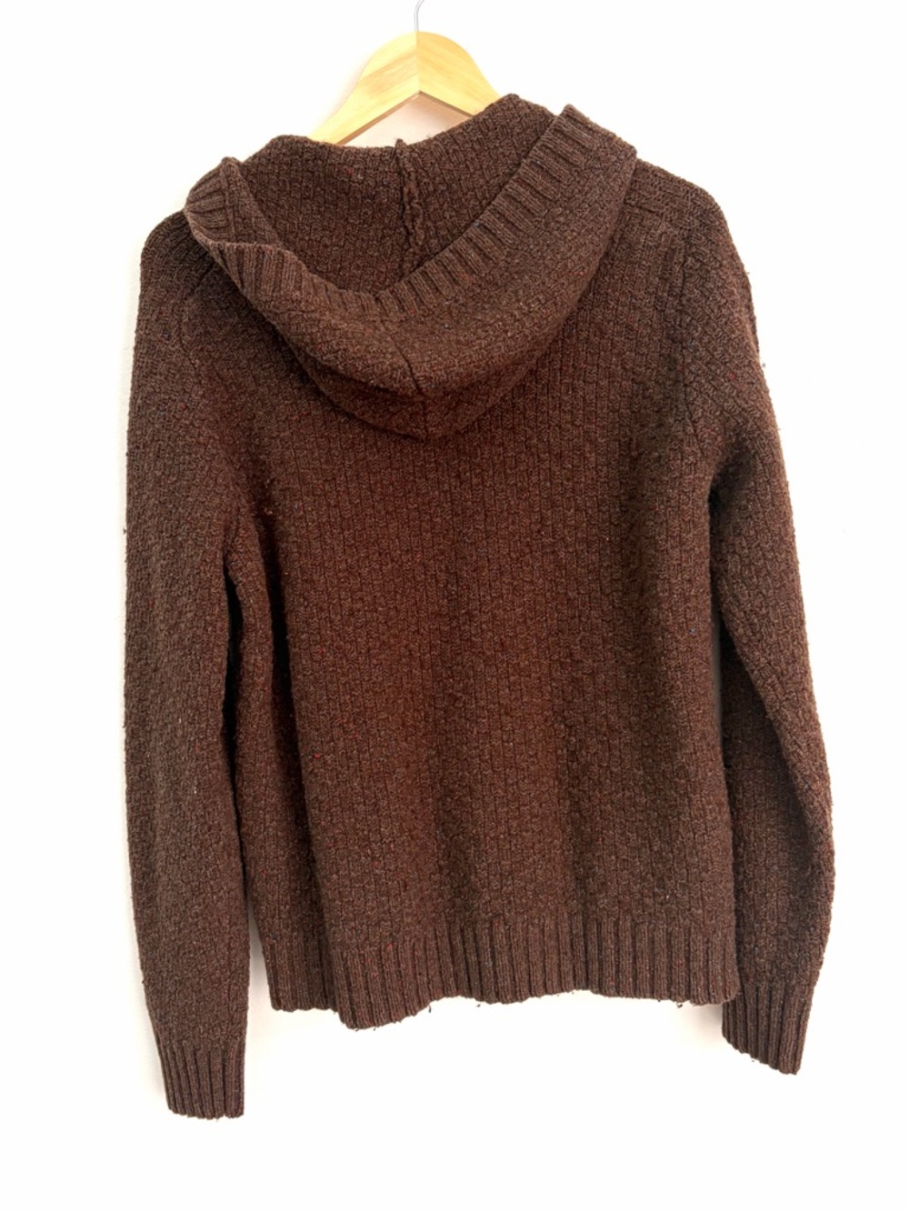 Vintage 90s - Textured Knit Hoodie Sweater - Penguin Munsingwear - Size L - Picture 3 of 6
